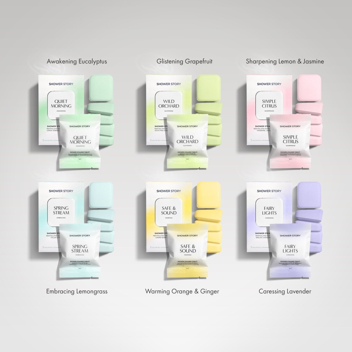 SHOWER STORY_Signature Petite Ensembles_Shower Steamer Daily Set_SSQMDX5